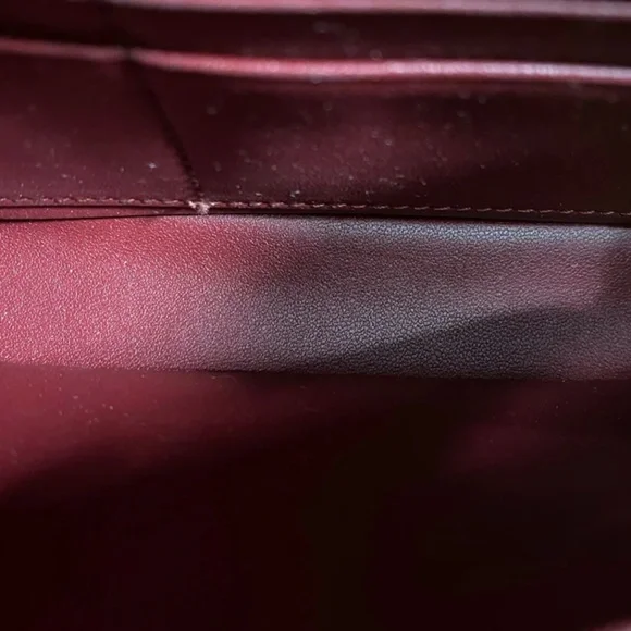 Authentic Pre-Owned Dior Medium Saddle Pouch with Chain Burgundy Goatskin - Picture 11 of 16